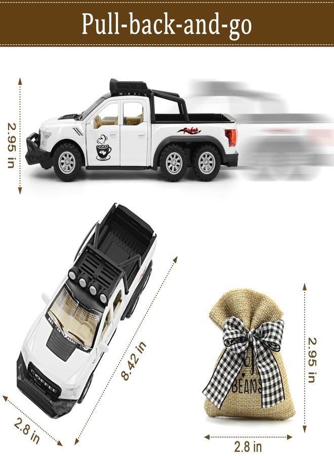 ديكورات ركن القهوة: ديكور ركن قهوة ريفي - ديكور شاحنة معدنية بيضاء كبيرة | إكسسوارات ركن القهوة، ديكورات أسطح العمل، ديكورات صواني متعددة الطبقات، ديكورات ركن القهوة، وديكورات شاحنات عتيقة - Image 2